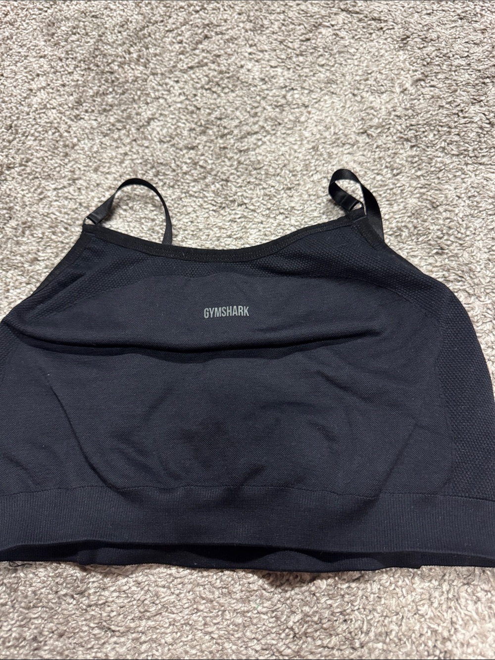 Gymshark Black Seamless Light Support Crop Bra